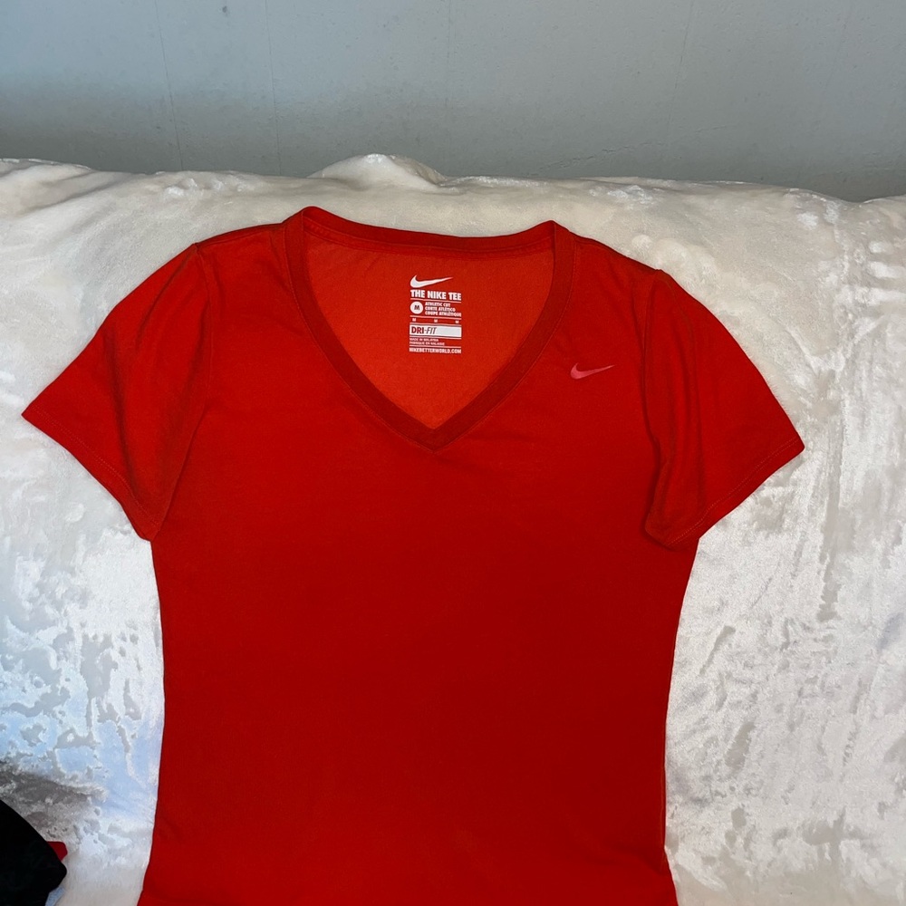 Nike Women's Red V-Neck Top